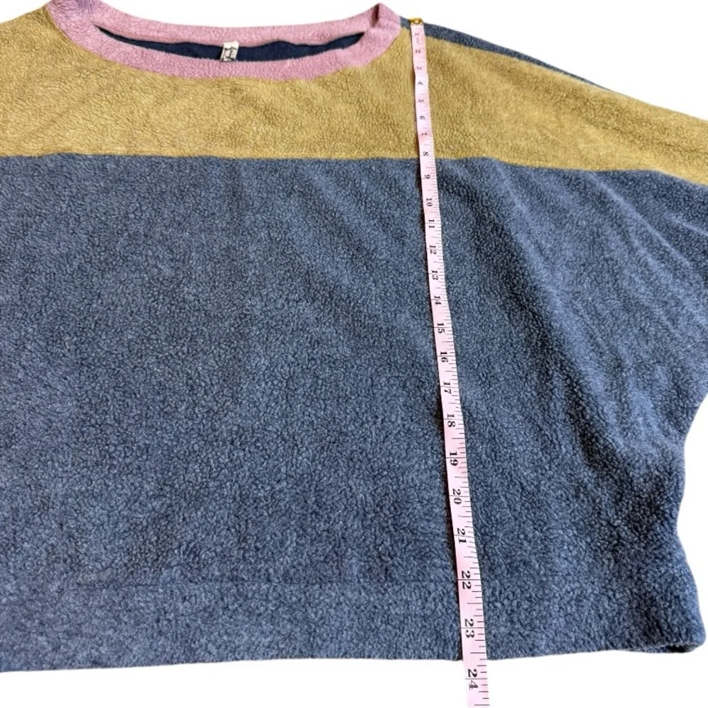 Free People Intimately Free Blue Monday Fleece Pullover size S